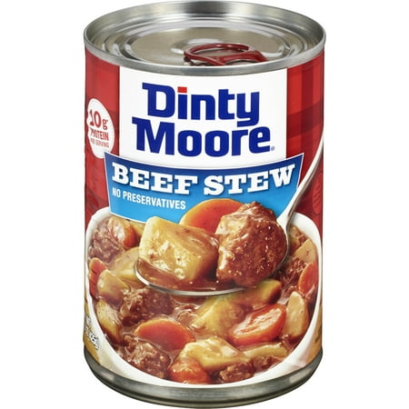 DINTY MOORE Beef Stew with Potatoes & Carrots, Shelf-Stable, 10 grams Protein Per Serving, 15 oz Steel Can