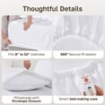 thumbnail image 6 of California Design Den, 100% Cotton, 3-Piece Twin Bed Sheet Set, Bright White, 6 of 9