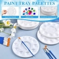 thumbnail image 4 of Juego de 150 Paletas de Pinceles de Pintura, Que Incluye 100 Pinceles de Pintura de Nailon y 50 Paletas de Bandeja de Pintura de Plástico Redondas, 4 of 8