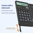 thumbnail image 2 of Calculadora Portátil con Bloc de Notas, Pantalla Grande de 12 Dígitos y 2 Líneas, Recargable con Energía Solar, para Oficina., 2 of 5