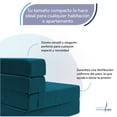 thumbnail image 4 of Sofá Cama Plegable - Individual -Verde Petróleo- Memory Foam SOFA CAMA COZY, 4 of 10