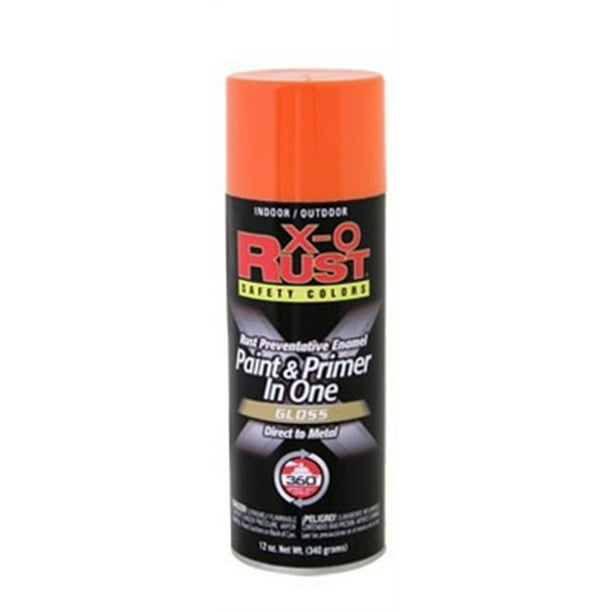 XOP27AER AntiRust Enamel Paint & Primer, Safety Orange Gloss, 12oz