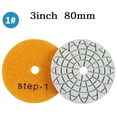 thumbnail image 1 of 1Pc 3 Inch 80Mm Dry/Wet Diamond 3 Steps Polishing Pads Granite Polishing Tool, 1 of 6