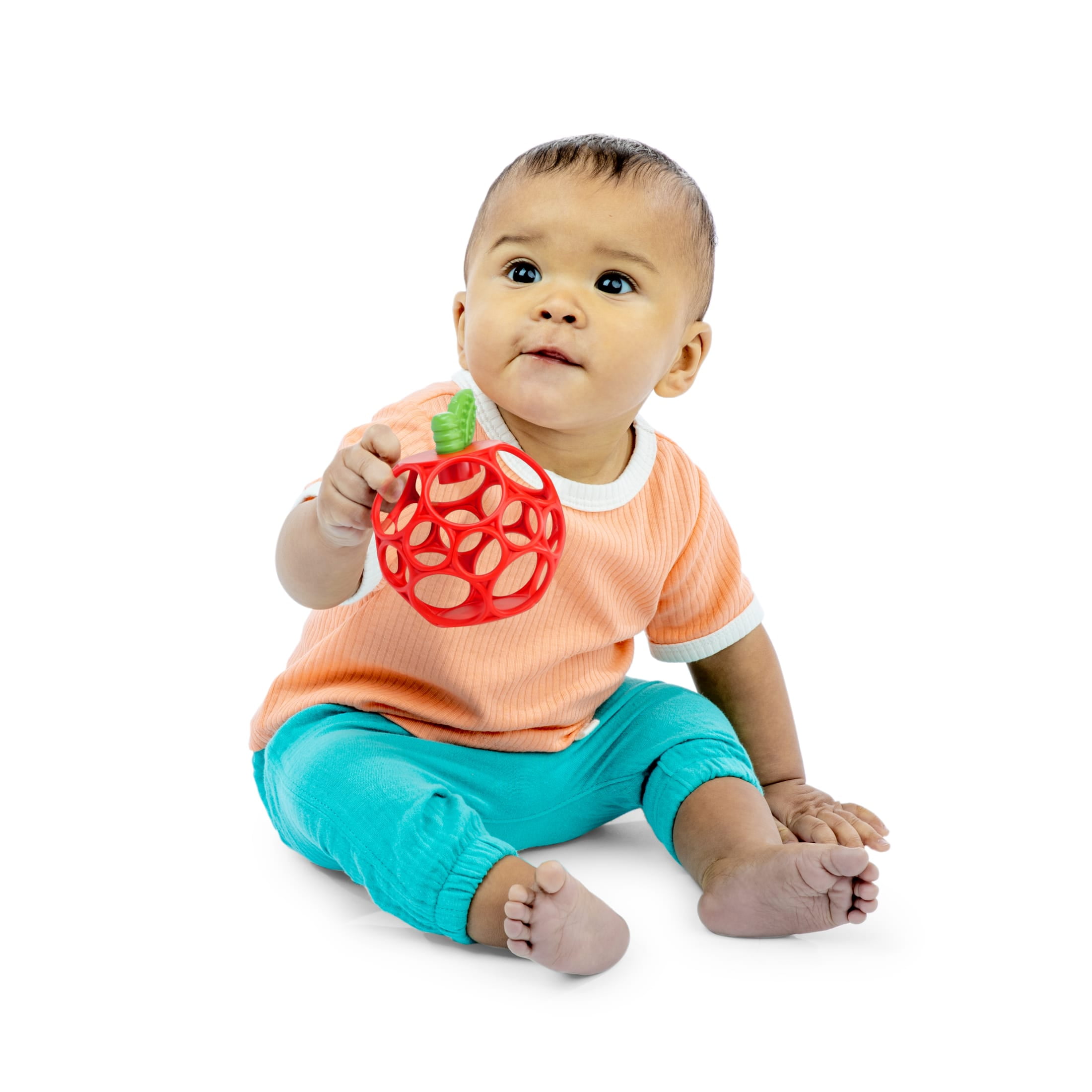 Bright Starts Oball Hold My Own Apple Teether Toy, Unisex, Newborn
