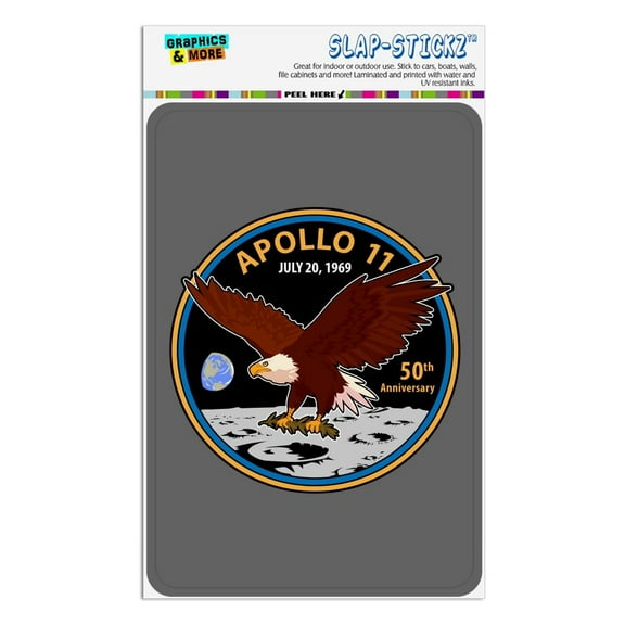 NASA Apollo 11 50th Anniversary Patch with Eagle on The Moon Home Business Office Sign