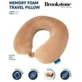 thumbnail image 5 of Brookstone Travel Neck Pillow Classic Snap Closure Soft Memory Foam Travel Pillow for Travelling, 5 of 7