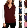 thumbnail image 6 of 2. Fit Sleeveless Hooded for Women Zipper Casual Lightweight Outerwear, 6 of 9
