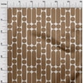 thumbnail image 3 of oneOone Cotton Jersey Brown Fabric Geometric Craft Projects Decor Fabric Printed By The Yard 58 Inch Wide, 3 of 4