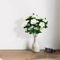 thumbnail image 6 of Artificial Azalea Bouquet Silk Flower Arrangement Realistic Plastic Floral for Wedding Centerpieces and Home Decoration, faux floral decor, red azalea bouquet(White,), 6 of 9