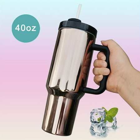 

WNGSHA Multi-Colored Gradient 40oz Water Cup With Handle Straw And Lid Large Capacity 1200ml Portable Water Cup Stainless Steel Water Bottle For Outdoor Sports