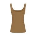 thumbnail image 3 of Womens Solid Tank Sleeveless U-Neck Base Shirt Summer Casual Workout Tees, 3 of 6