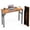 Rustic Brown, variant on Small Computer Desk Folding Table - 35.8" Foldable Office Desk, No Assembly, Perfect for Small Spaces in Bedroom, Dorm, or Apartment, Portable Mini Desk or Study Table with Compact Design, Brown
