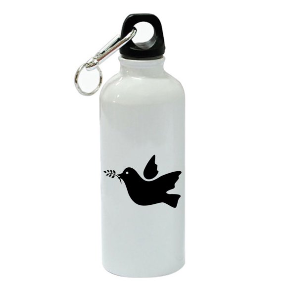 Dove White Aluminum Sports 20 oz Water Bottle