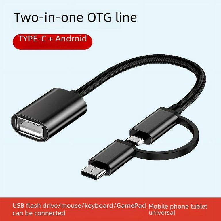 Versatile Android USB Type C OTG Adapter for Phone and U Disk Two in One Converter Adapter
