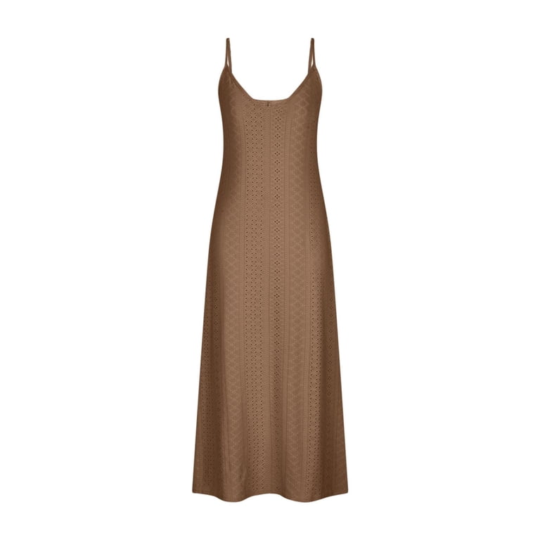 Tumotour Summer Derss For Women Womens Sleeveless Slip Dresses Loose Dresses  V Neck Beach Maxi Long Summer Fall Dresses 2025 - Walmart.com