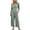 Green, variant on Women's One Piece Button Up Jumpsuits Casual Loose Comfy Waffle Knit Long Sleeve Henley Collar Baggy Wide Leg Pants Rompers Hot Pink S