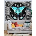 thumbnail image 5 of Moth Wall Tapestry for Bedroom, Moon Phase Tapestry Psychedelic Eyes Tapestry Wall Hanging, Black and White Tapestry(39 x 59inches), 5 of 5