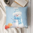 thumbnail image 3 of SHANXI Throw Pillow Covers Snowy Day Square Pillow Cases for Decorative Cushion Bed Couch Sofa Blue White 20x20in, 3 of 5