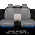 thumbnail image 6 of Car Seat Covers for Lexus 5 Seats, Waterproof Pu Leather Auto Cushion Protector, Front Rear Seat Full Set Gray, 6 of 15
