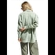 thumbnail image 3 of Camisas de Mujer con Botones, Larga, Algodón, Informales, con Cuello, Corte Holgado. Verde L, 3 of 7