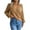 Khaki, variant on Fesfesfes Women Sweaters Casual Lapel Neck Solid Long Sleeve Loose Sweater Fall Blouse Tops Plus Size $10
