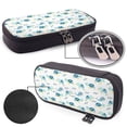 thumbnail image 4 of Lsque Sea Turtle Printed Big Capacity PU Leather Pencil Case Large Pencil Pouch Stationery Pen Bag Pencil Holder for Teen, 4 of 6
