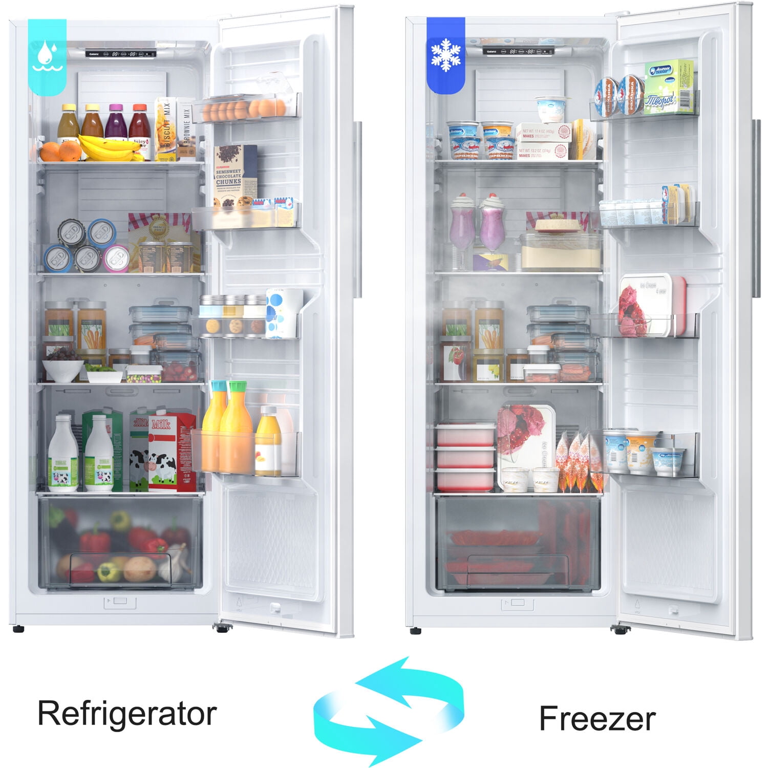 Galanz 11-Cu. ft. Convertible Upright Freezer, White, 66 in tall, GLF11UWEA16