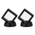 thumbnail image 1 of 2pcs Commemorative Coins Floating Display Case Rack Clear Display Box Stand Holder Suspension Frame for Medallion Chip B, 1 of 8
