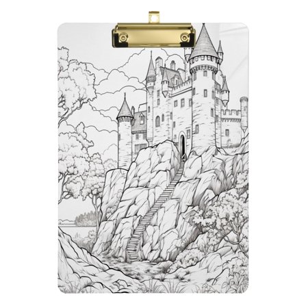 Acrylic Clipboards Black and White Landscape A4 Standard Size Clipboard 12.5" X 9" Clip Board for Office School Teacher Women Men