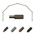 thumbnail image 2 of Domovina Oak 13/16" 6 Sided Bay Window Single Curtain Rod-Color:Antique Brass, 2 of 2