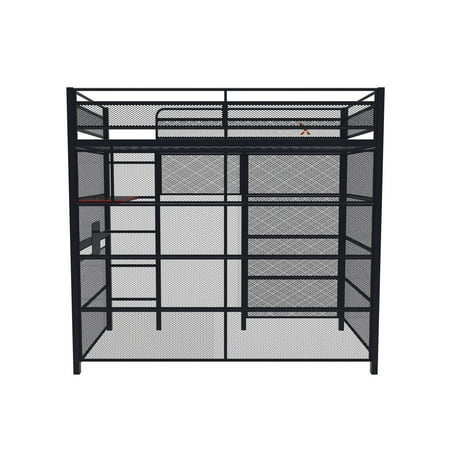 X Rocker - Battle Den Gaming Bunk Bed with TV Mount, Twin - Black
