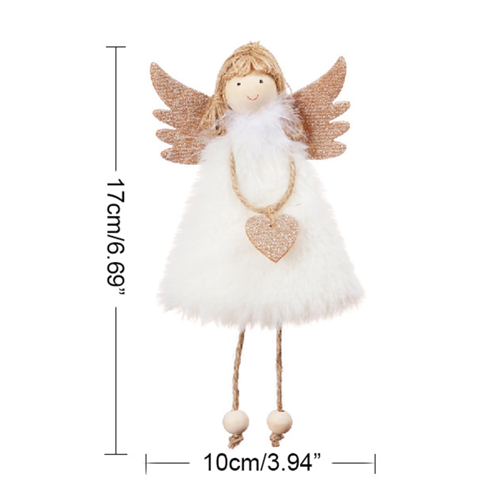 Lot De 4 Ornements Anges En Peluche Pour Sapin De Noël – Pendentifs Doux Et Décoratifs – Décoration De Fêtes (Couleurs Variées)