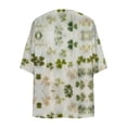 thumbnail image 4 of Neewe Women Kimono Cardigans Casual Summer Tops Chiffon 3/4 Sleeve Cover up Open Front Floral Print Resort Wear, 4 of 5