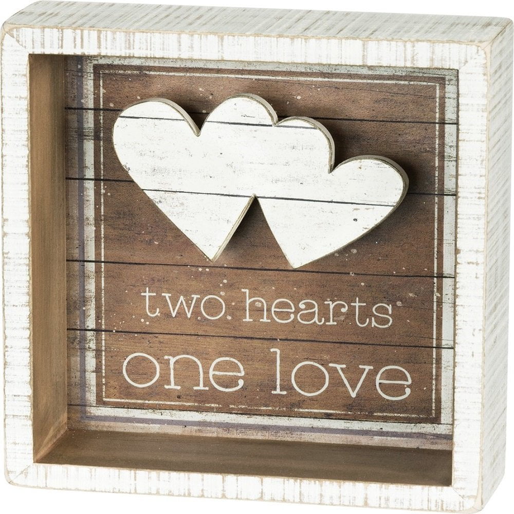 With All My Heart Primitives by Kathy 5 x 5 Decorative Box Sign