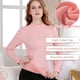 thumbnail image 3 of Qarigey Camisa térmica, ropa de abrigo, ropa interior de invierno, manga larga, cuello medio-alto, lana polar, al tacto, accesorio DIY, lencería Ropa interior Rosado SG Qarigey AP013715-03, 3 of 6