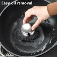 thumbnail image 4 of Stainless Steel Pot Brush, Removable Steel Brush Head, Decontaminator, Comfortable Handle, Kitchen Cleaning Tool, Dish/Wok/Sink Cleaner, Easy to Clean, 4 of 9
