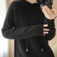 thumbnail image 4 of DHFJKG Womens Sweaters Knitted Hoodie Casual Solid Color Raglan Long Sleeve Soft Pullover Spring Comfortable Clothes For Ladies Warm Tops, 4 of 4