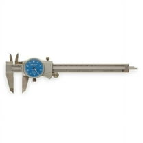 Mitutoyo Dial Caliper,6 In,0.100/Rev,Blue Face 505-742-51J