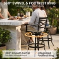 thumbnail image 5 of Crestlive Products Cast Aluminum Outdoor Swivel Bar Stools Set of 2, Heavy Duty Patio Bar Height with Sunbrella Cushions, for poolside, 5 of 8