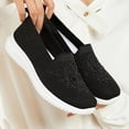 thumbnail image 6 of Domuza Orthopedic Shoes for Women Arch Support Slip on Non Slip Running Shoes Breathable Knitted Mesh Stretch Work Shoes Comfortable 2026 New Orthopedic Shoes Black 7.5（EU-39）, 6 of 6