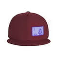 thumbnail image 2 of DouZhe Flat Brim Cap Snapback Hat, Robot Game Prints Adjustable Red Adult Baseball Cap, 2 of 7