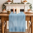 thumbnail image 2 of Table Runner 72 Inches Long for Kitchen Dining, Light Blue Dresser Scarf Farmhouse, Dining Table Decorations for Wedding/Parties, Modern Abstract Art Ombre Striped 13 x 72 In, 2 of 8