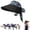 Black, variant on Harpily Womens Visor Hat Bow Decor Empty Top with Curved Structured Brim and Ponytail Hole Sun Protection Hat Daily Wear