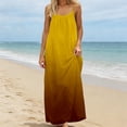 thumbnail image 2 of XIAOCHA Women's Ombre Maxi Dress Spaghetti Strap Low Back Loose Fit Dress Bohemian Beach Vacation Cover Up Dress, 2 of 5