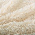 thumbnail image 3 of Reafort Luxury Long Hair Shaggy PV Fur Faux Fur Oversized Throw Blanket (Cream, 60"X70" Throw), 3 of 5