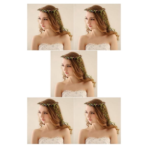 Yuarrent Artificial Green Vine Leaves Garland Ribbon Making Headband Home Leaf Craft Type2 NO2