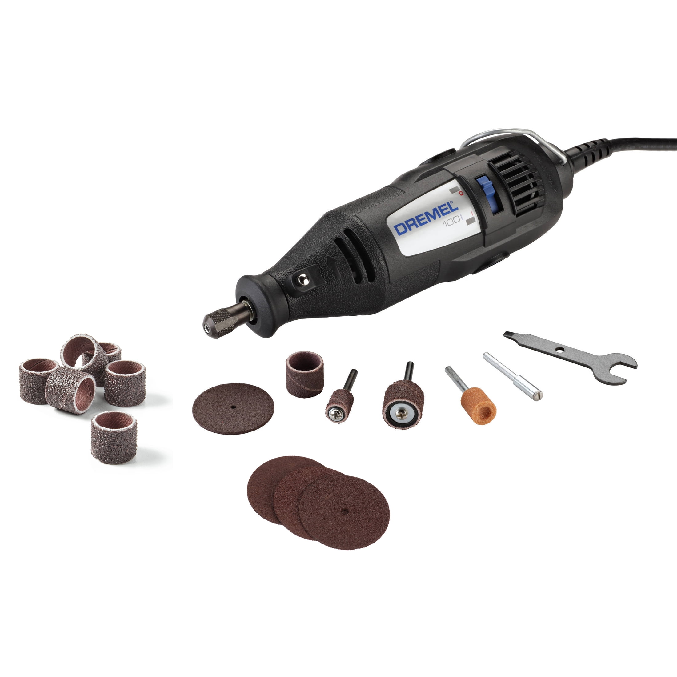 Dremel 100 Rotary Tool Kit Bundle with 32 total accessories; Cutting, Sanding, Grinding