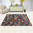 thumbnail image 2 of SKYSONIC Paisley Ethnic Motifs Non-Slip Area Rug, Traditional Style Flower Floor Carpet Comfort Floor Mats Decor for Indoor Front Porch Living Room Bedroom Kitchen, 36"x24", 2 of 7