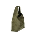 thumbnail image 3 of Time and Tru Women's June Soft Faux Suede Hobo Bag, Olive, 3 of 5