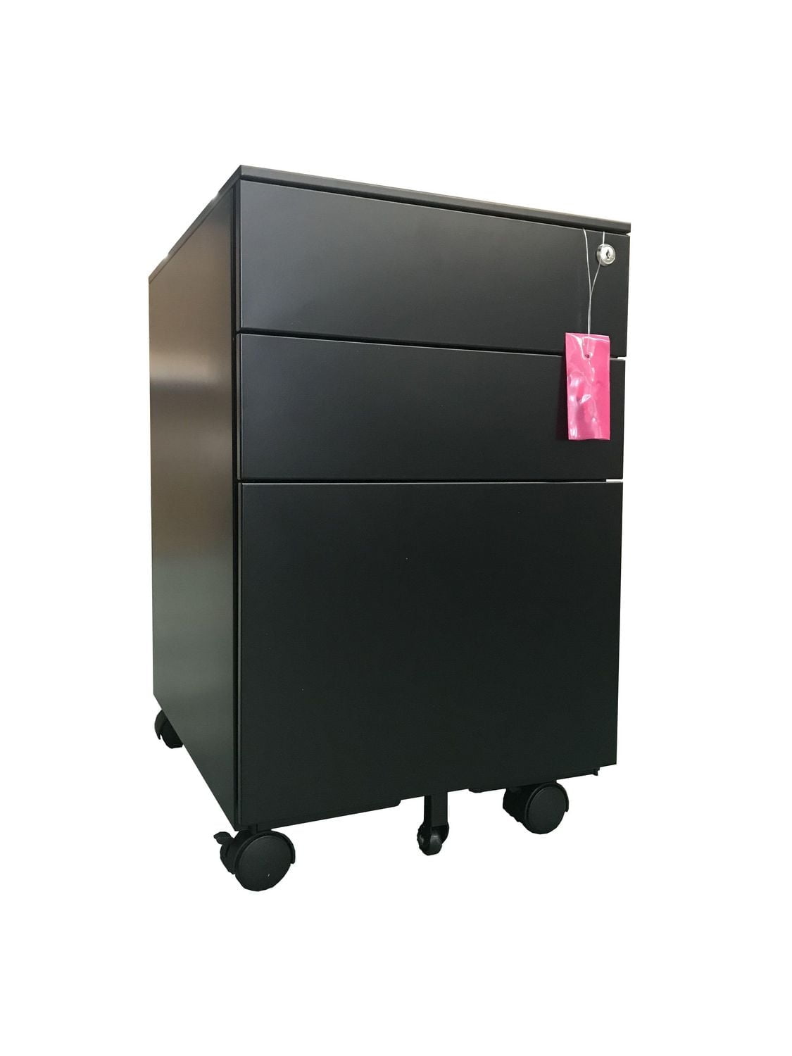 TygerClaw 3 Drawer Lateral Filing Cabinet - Black